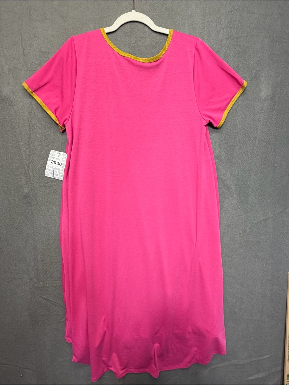 New with tags large Lularoe Pink Carly Dress - Picture 9 of 9